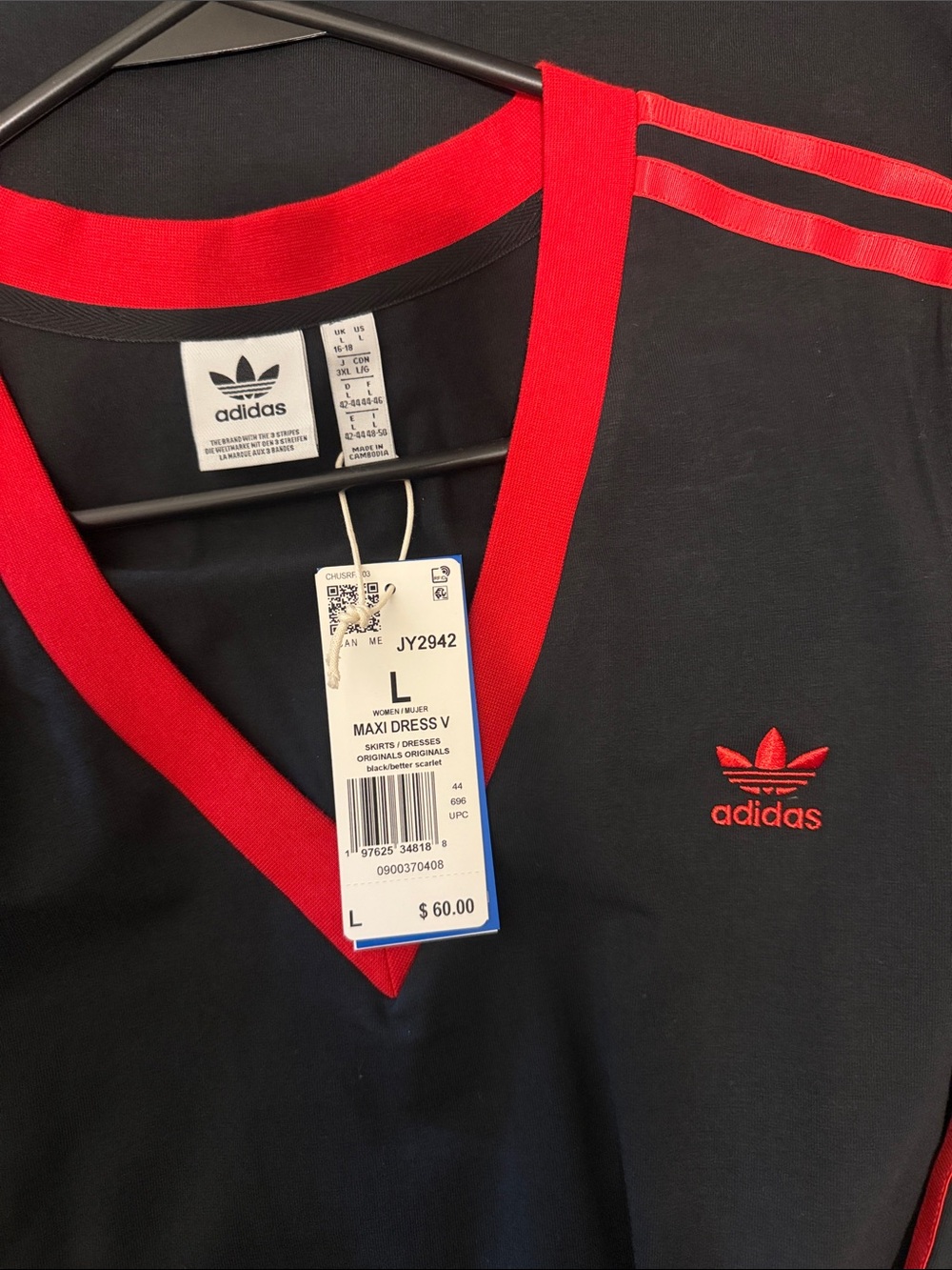 BNWT adidas ADICOLOR CLASSICS 3-STRIPES MAXI DRESS - Picture 4 of 6